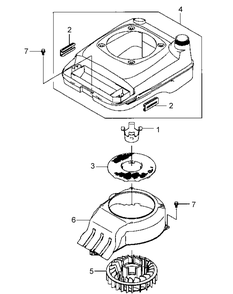 Part Location Diagram of KM-14037-2154 MTD Screen